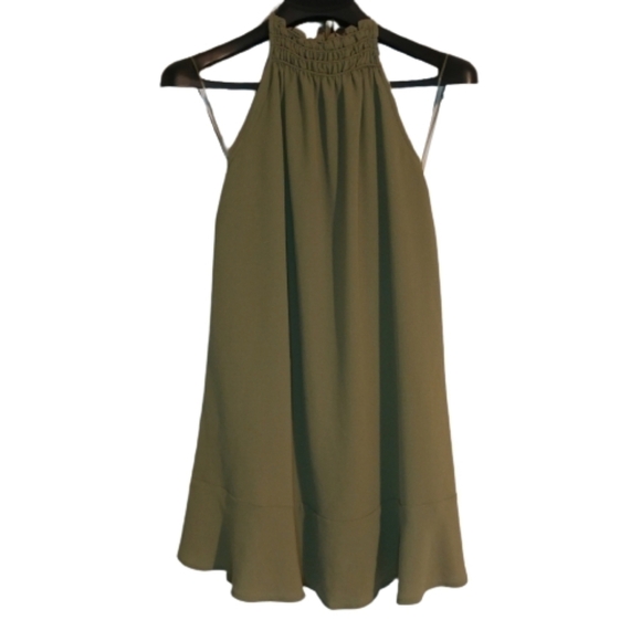 NWT The Fifth Label Green Khaki Halter Dress - Picture 2 of 9